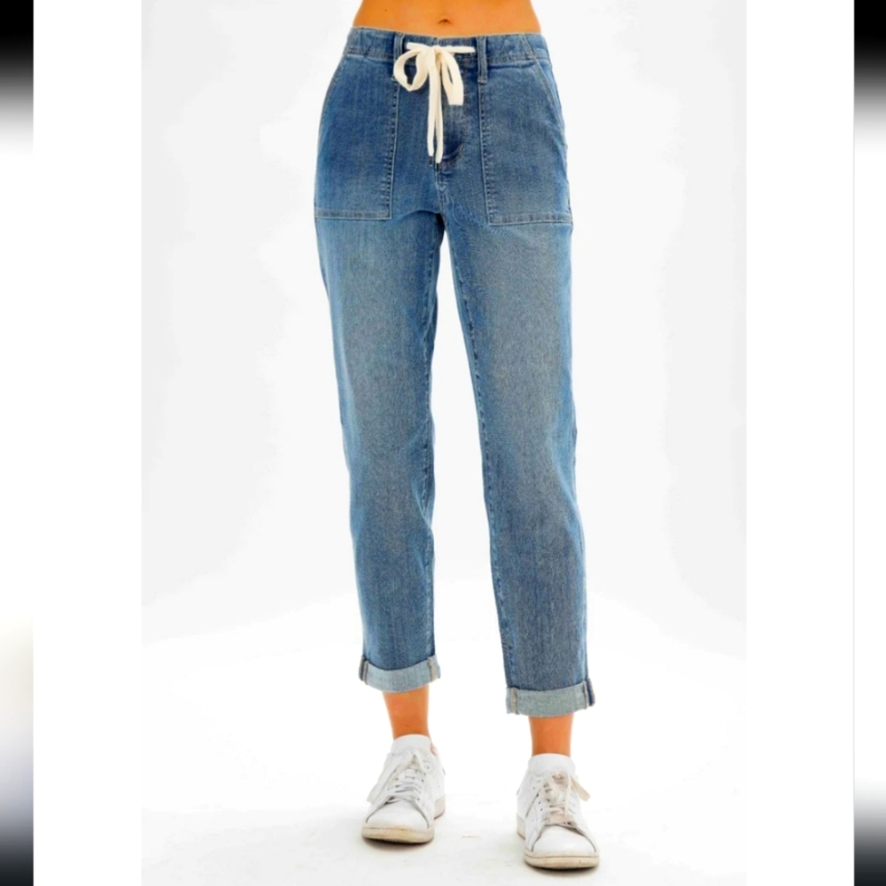 Judy Blue High Waisted pull on denim joggers NWT 14 W